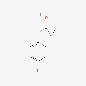 molecular formula C10H11FO B1467475 1-[(4-Fluorophenyl)methyl]cyclopropan-1-ol CAS No. 1251262-92-6