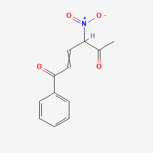 molecular formula C12H11NO4 B14674796 4-Nitro-1-phenylhex-2-ene-1,5-dione CAS No. 41768-55-2