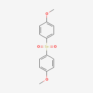 molecular formula C14H14O4Se B14674917 Benzene, 1,1'-selenonylbis[4-methoxy- CAS No. 33834-54-7