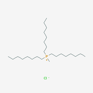 molecular formula C25H54ClP B14674929 Methyl(trioctyl)phosphanium chloride CAS No. 35675-28-6