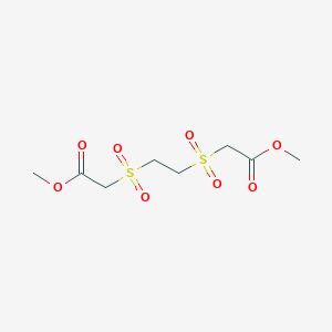 molecular formula C8H14O8S2 B14674961 Dimethyl 2,2'-(ethane-1,2-diyldisulfonyl)diacetate CAS No. 35986-08-4