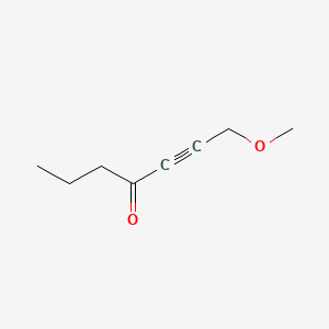 molecular formula C8H12O2 B14674996 2-Heptyn-4-one, 1-methoxy- CAS No. 32904-88-4