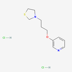 molecular formula C11H18Cl2N2OS B14675028 Thiazolidine, 3-(3-(3-pyridyloxy)propyl)-, dihydrochloride CAS No. 41288-03-3