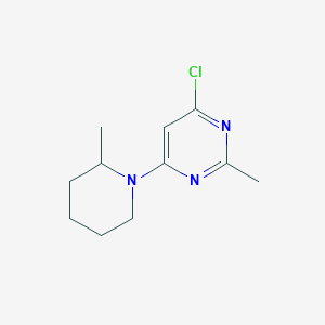 B1467504 4-Chloro-2-methyl-6-(2-methylpiperidin-1-yl)pyrimidine CAS No. 1250291-62-3