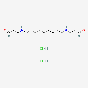 molecular formula C15H32Cl2N2O2 B14675059 Propionaldehyde, 3,3'-(nonamethylenediimino)di-, dihydrochloride CAS No. 38770-23-9