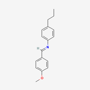 molecular formula C17H19NO B14675092 Benzenamine, N-[(4-methoxyphenyl)methylene]-4-propyl- CAS No. 35050-70-5