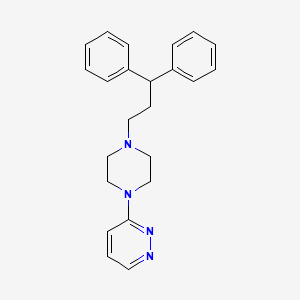 molecular formula C23H26N4 B14675100 Piperazine, 1-(3,3-diphenylpropyl)-4-(3-pyridazinyl)- CAS No. 36371-39-8