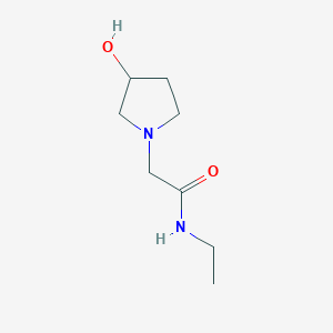 molecular formula C8H16N2O2 B1467514 N-ethyl-2-(3-hydroxypyrrolidin-1-yl)acetamide CAS No. 1340518-61-7