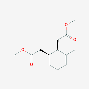 molecular formula C13H20O4 B14675143 Dimethyl 2,2'-[(1S,2R)-3-methylcyclohex-3-ene-1,2-diyl]diacetate CAS No. 38360-83-7