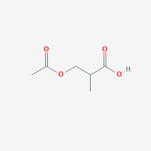 molecular formula C6H10O4 B14675190 3-(Acetyloxy)-2-methylpropanoic acid CAS No. 36452-04-7