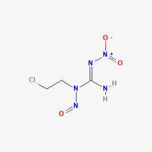 molecular formula C3H6ClN5O3 B14675230 Guanidine, N-(2-chloroethyl)-N'-nitro-N-nitroso- CAS No. 33952-02-2