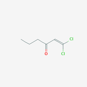molecular formula C6H8Cl2O B14675252 1,1-Dichlorohex-1-en-3-one CAS No. 41501-57-9