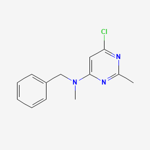 molecular formula C13H14ClN3 B1467530 N-benzyl-6-chloro-N,2-dimethylpyrimidin-4-amine CAS No. 1289003-58-2