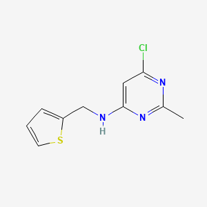 molecular formula C10H10ClN3S B1467531 6-chloro-2-methyl-N-(thiophen-2-ylmethyl)pyrimidin-4-amine CAS No. 1111698-30-6