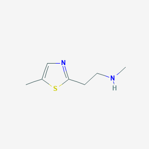 molecular formula C7H12N2S B1467538 Methyl[2-(5-methyl-1,3-thiazol-2-yl)ethyl]amine CAS No. 1248326-25-1