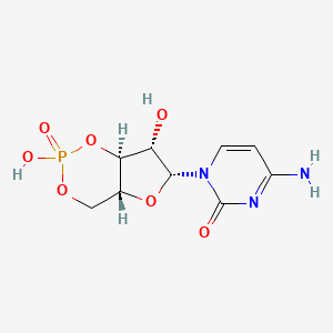 molecular formula C9H12N3O7P B14675414 Cyclic ara-cmp CAS No. 37764-45-7