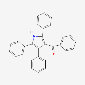 molecular formula C29H21NO B14675422 Methanone, phenyl(2,4,5-triphenyl-1H-pyrrol-3-yl)- CAS No. 37835-64-6