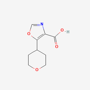 molecular formula C9H11NO4 B1467547 5-(Oxan-4-yl)-1,3-oxazole-4-carboxylic acid CAS No. 1339377-60-4