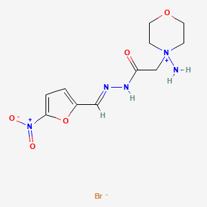 molecular formula C11H16BrN5O5 B14675475 Morpholinium, amino(((5-nitrofurfurylidene)hydrazino)carbonylmethyl)-, bromide CAS No. 37386-06-4