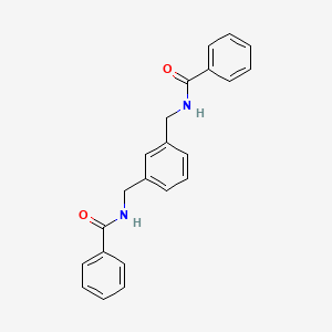 molecular formula C22H20N2O2 B14675482 N,N'-(benzene-1,3-diyldimethanediyl)dibenzamide CAS No. 33891-00-8