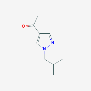 molecular formula C9H14N2O B1467552 1-[1-(2-methylpropyl)-1H-pyrazol-4-yl]ethan-1-one CAS No. 1341900-78-4