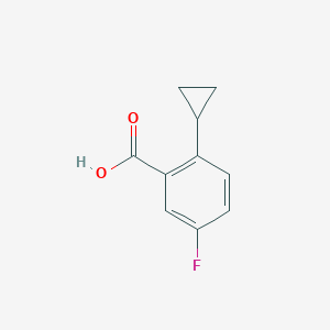 molecular formula C10H9FO2 B1467555 2-Cyclopropyl-5-fluorobenzoic acid CAS No. 1250504-78-9