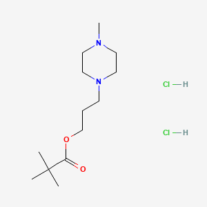 molecular formula C13H28Cl2N2O2 B14675593 Pivalic acid, 3-(4-methyl-1-piperazinyl)propyl ester, dihydrochloride CAS No. 38370-89-7