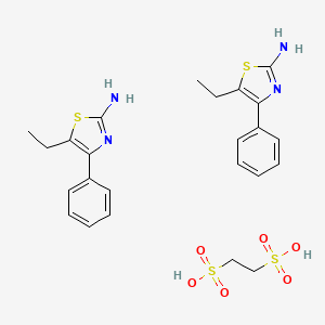 molecular formula C24H30N4O6S4 B14675620 ethane-1,2-disulfonic acid;5-ethyl-4-phenyl-1,3-thiazol-2-amine CAS No. 31784-91-5