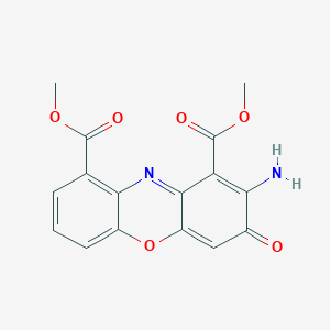 molecular formula C16H12N2O6 B14675718 Dimethyl 2-amino-3-oxo-3H-phenoxazine-1,9-dicarboxylate CAS No. 34105-78-7