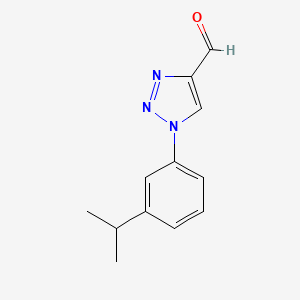 1-[3-(propan-2-yl)phenyl]-1H-1,2,3-triazole-4-carbaldehyde