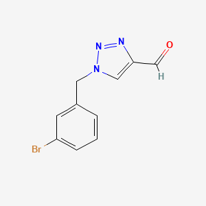 molecular formula C10H8BrN3O B1467575 1-[(3-bromophenyl)methyl]-1H-1,2,3-triazole-4-carbaldehyde CAS No. 1498164-80-9