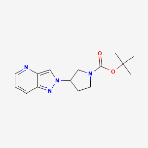 molecular formula C15H20N4O2 B1467580 tert-Butyl 3-(2H-pyrazolo[4,3-b]pyridin-2-yl)-1-pyrrolidinecarboxylate CAS No. 1353497-62-7