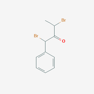 molecular formula C10H10Br2O B14675806 1,3-Dibromo-1-phenyl-2-butanone CAS No. 38651-07-9