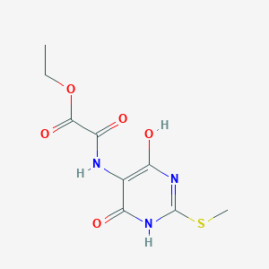 Ethyl 2-{[4,6-dihydroxy-2-(methylsulfanyl)-5-pyrimidinyl]amino}-2-oxoacetate