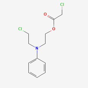 molecular formula C12H15Cl2NO2 B14675820 Ethanol, 2-(N-(2-chloroethyl)anilino)-, chloroacetate CAS No. 36455-67-1