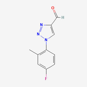molecular formula C10H8FN3O B1467584 1-(4-fluoro-2-methylphenyl)-1H-1,2,3-triazole-4-carbaldehyde CAS No. 1492520-17-8
