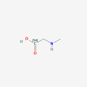 molecular formula C3H7NO2 B146759 Sarcosine, [glycine 1-14C] CAS No. 134767-26-3