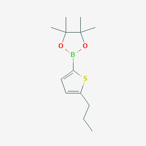 molecular formula C13H21BO2S B1467591 4,4,5,5-Tetramethyl-2-(5-propylthiophen-2-yl)-1,3,2-dioxaborolane CAS No. 1473358-18-7