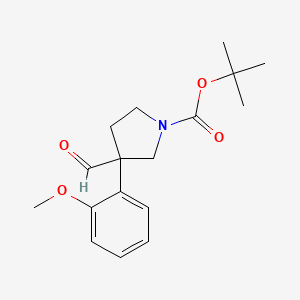 tert-Butyl 3-formyl-3-(2-methoxyphenyl)-1-pyrrolidinecarboxylate