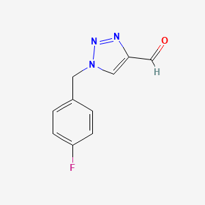 1-[(4-fluorophenyl)methyl]-1H-1,2,3-triazole-4-carbaldehyde