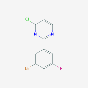 molecular formula C10H5BrClFN2 B1467602 2-(3-Bromo-5-fluorophenyl)-4-chloropyrimidine CAS No. 1519342-35-8