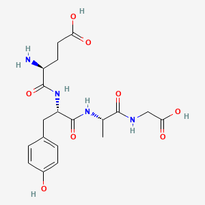 molecular formula C19H26N4O8 B14676062 H-Glu-Tyr-Ala-Gly-OH CAS No. 33135-70-5