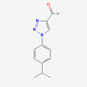 1-[4-(propan-2-yl)phenyl]-1H-1,2,3-triazole-4-carbaldehyde