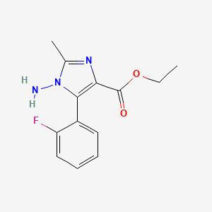 Ethyl 1-amino-5-(2-fluorophenyl)-2-methyl-1H-imidazole-4-carboxylate