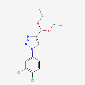 molecular formula C13H15Cl2N3O2 B1467620 1-(3,4-dichlorophenyl)-4-(diethoxymethyl)-1H-1,2,3-triazole CAS No. 1461706-25-1