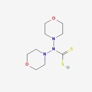 molecular formula C9H17N3O2S2 B14676296 Carbamodithioic acid, di-4-morpholinyl- CAS No. 37600-58-1