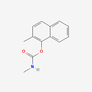molecular formula C13H13NO2 B14676307 Carbamic acid, methyl-, 2-methyl-1-naphthyl ester CAS No. 33779-66-7