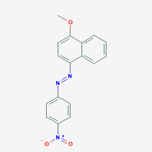 molecular formula C17H13N3O3 B14676362 Diazene, (4-methoxy-1-naphthalenyl)(4-nitrophenyl)- CAS No. 36853-74-4