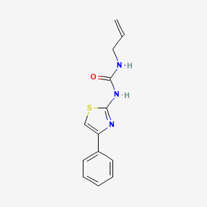 molecular formula C13H13N3OS B14676405 Urea, N-(4-phenyl-2-thiazolyl)-N'-2-propenyl- CAS No. 39893-79-3