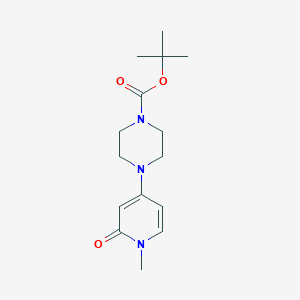 molecular formula C15H23N3O3 B1467641 tert-Butyl 4-(1-methyl-2-oxo-1,2-dihydro-4-pyridinyl)-1-piperazinecarboxylate CAS No. 1353500-09-0